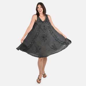 Sequin Embroidered Umbrella Dress