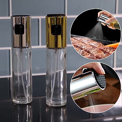 Set of 2 Silver and Gold Oil Sprayer