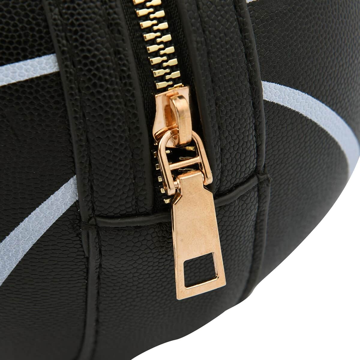Lovely basketball shaped PU leather cross body bag image number 5