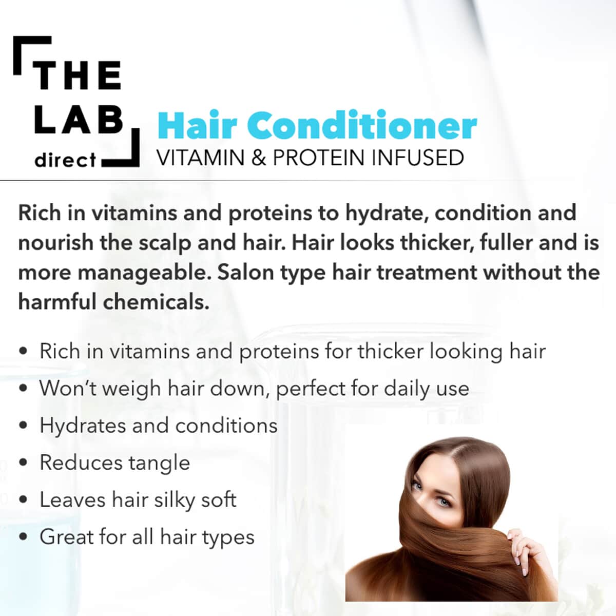 The Lab Direct Vita-Rich Daily Hair Conditioner (8 fl oz) , Hair Care , Hair Treatment , Dry Scalp Treatment , Deep Conditioner image number 1