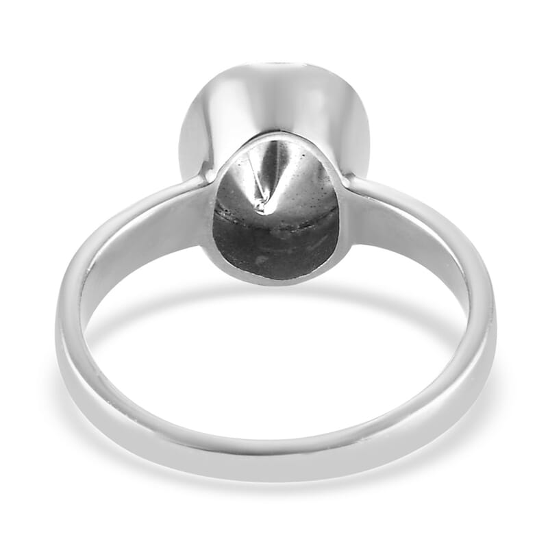 Polki Moissanite Solitaire Ring in Platinum Over Sterling Silver (Size 8.0) 0.50 ctw