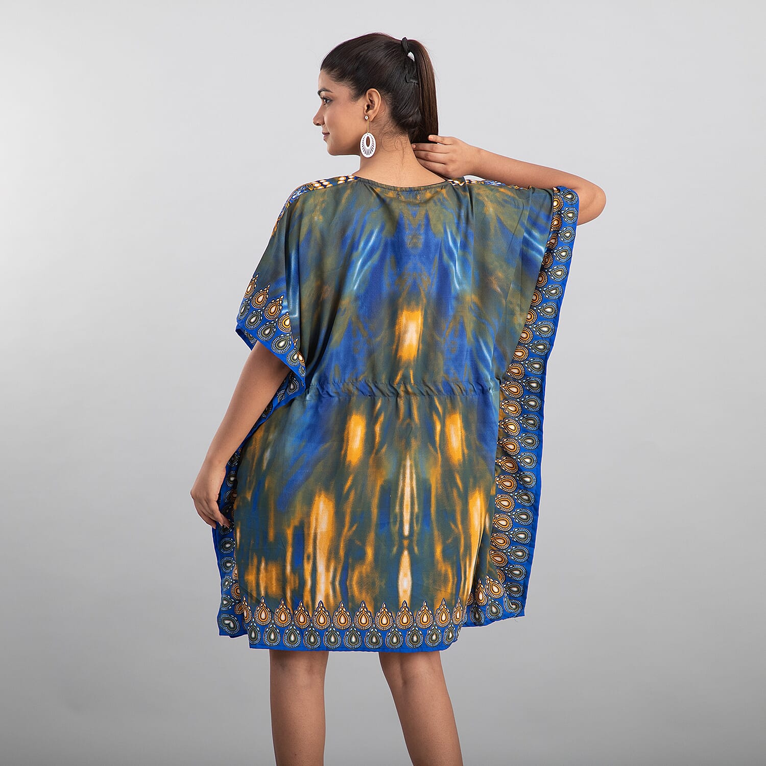 V-Neck Knee-Length Kaftan