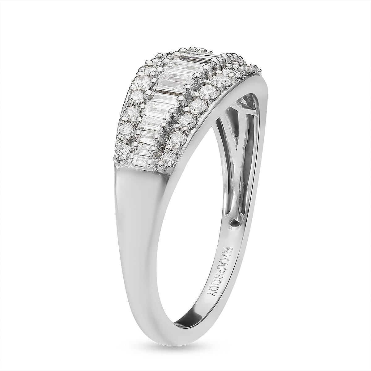 RHAPSODY IGI Certified Diamond E-F VS Ring in 950 Platinum 6 Grams 1.00 ctw image number 3