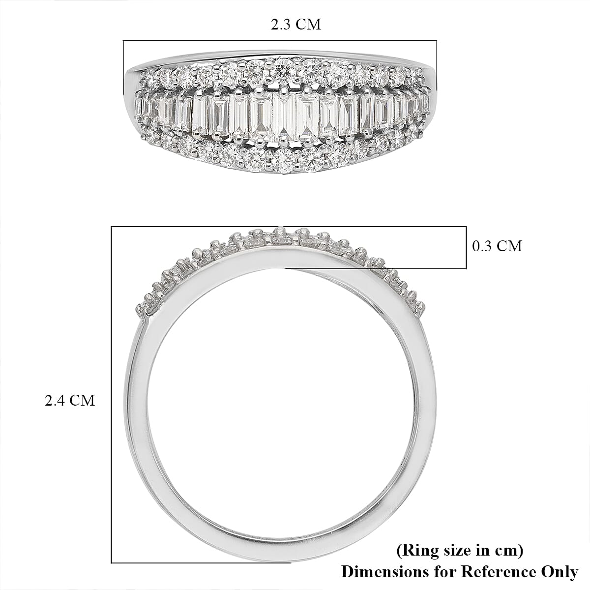 RHAPSODY IGI Certified Diamond E-F VS Ring in 950 Platinum 6 Grams 1.00 ctw image number 5