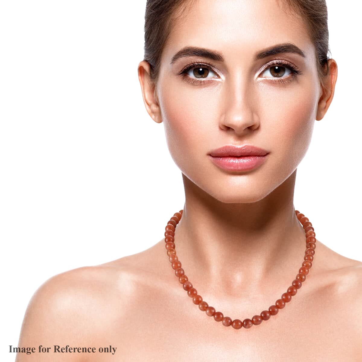 Korevora Sunstone Ball Necklace 18 Inches in Rhodium Over Sterling Silver 200.00 ctw image number 2