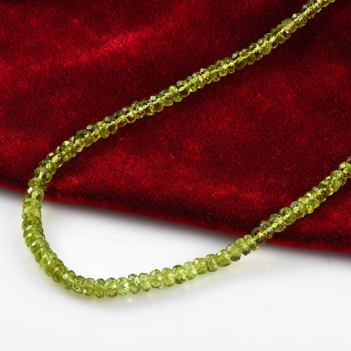 Arizona Peridot Beaded Adjustable Necklace 18-20 Inches in 14K Yellow Gold Over Sterling Silver 100.00 ctw image number 1