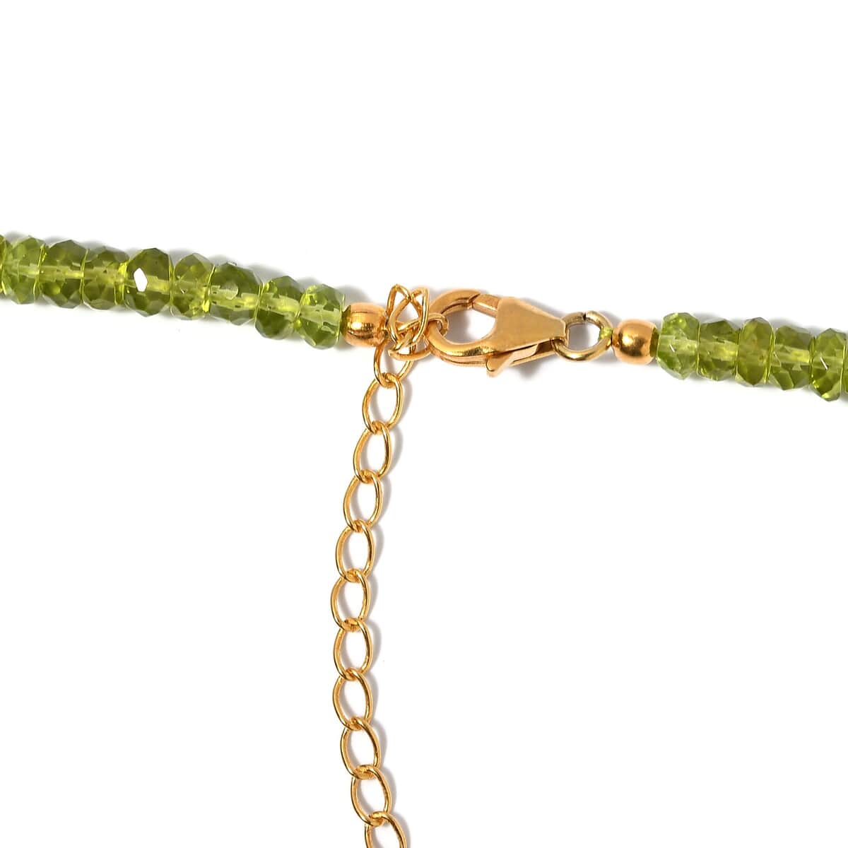 Arizona Peridot Beaded Adjustable Necklace 18-20 Inches in 14K Yellow Gold Over Sterling Silver 100.00 ctw image number 3