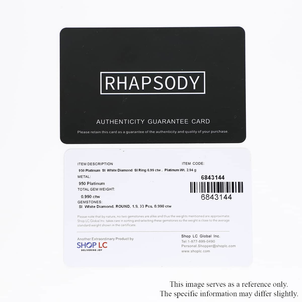 Rhapsody 950 Platinum IGI Certified Diamond E-F VS Eternity Band Ring (Size 8.0) 1.00 ctw image number 7