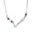 Multi Gemstone Aries Constellation Stars Necklace 20 Inches in Platinum Over Sterling Silver 0.35 ctw