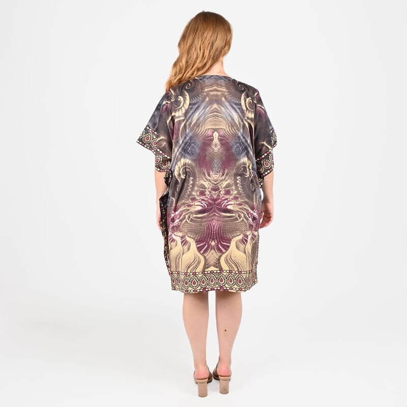 V-Neck Knee-Length Kaftan