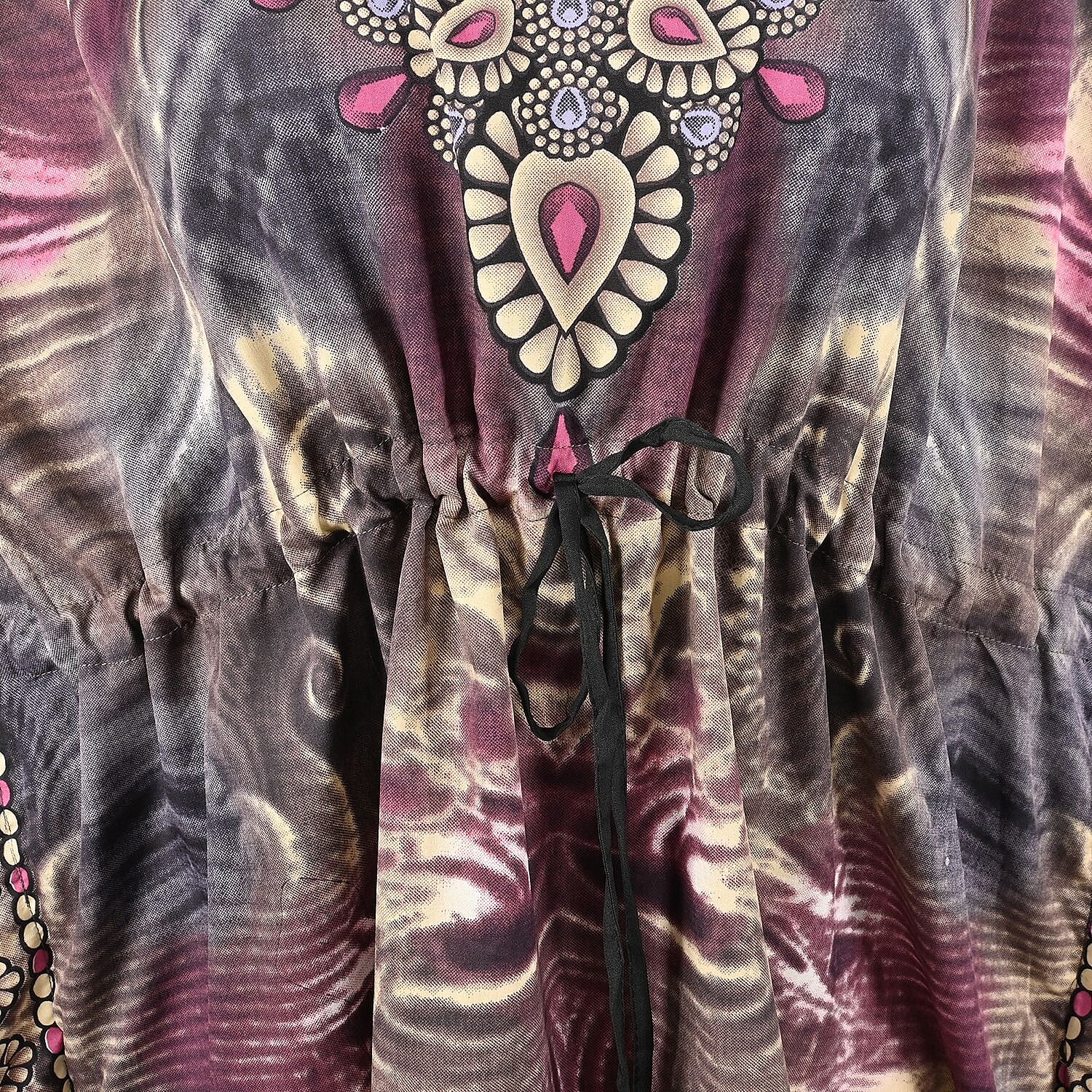 V-Neck Knee-Length Kaftan