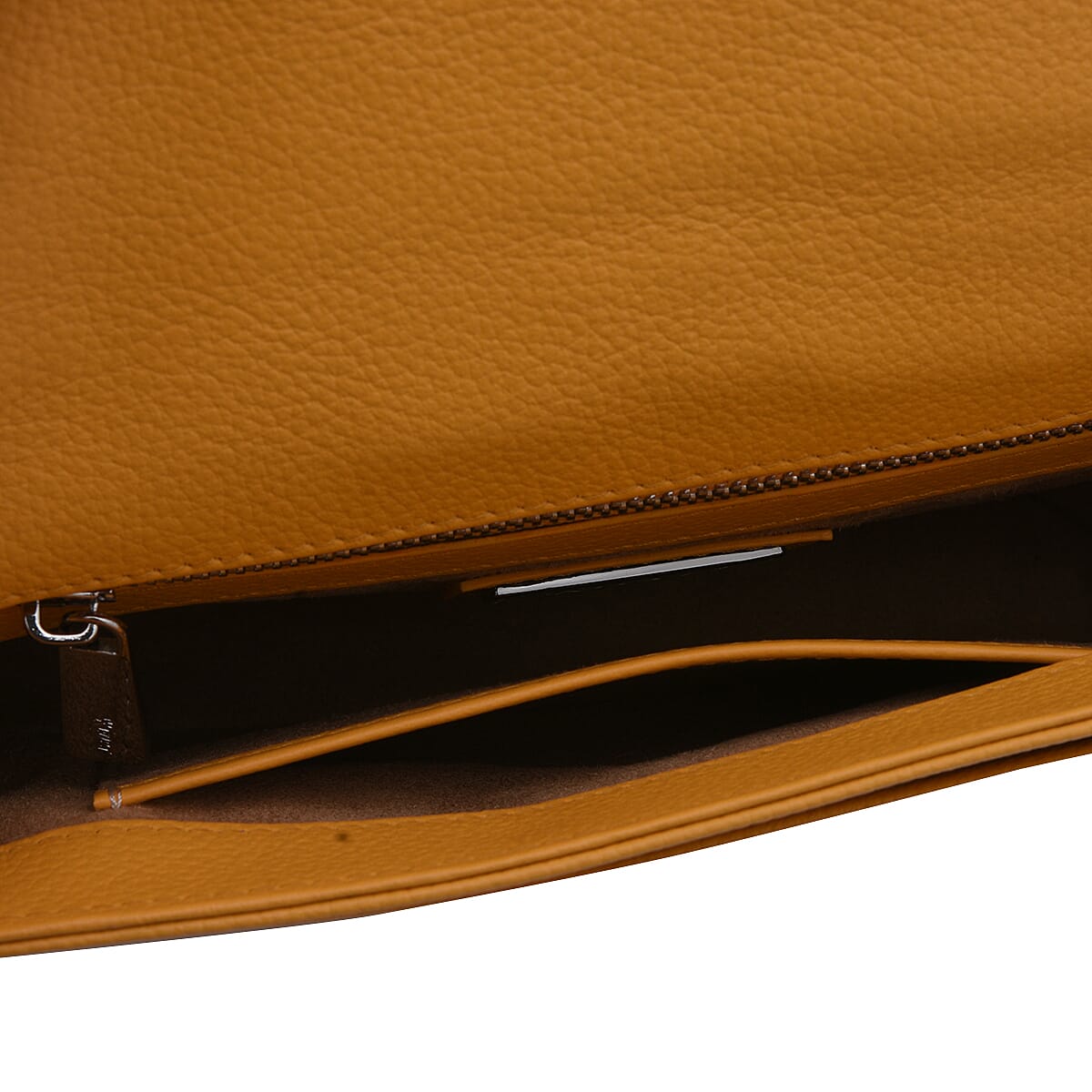 RIVER Brand Closeout, Organic Caiman Crocodile Banana Shoulder Bag image number 3