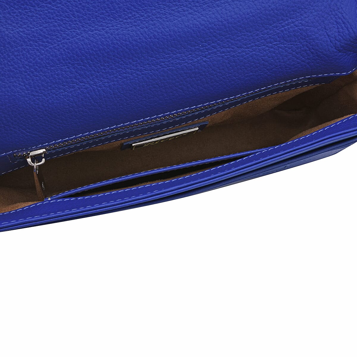 RIVER Brand Closeout, Organic Caiman Crocodile Pea Purple Shoulder Bag image number 3