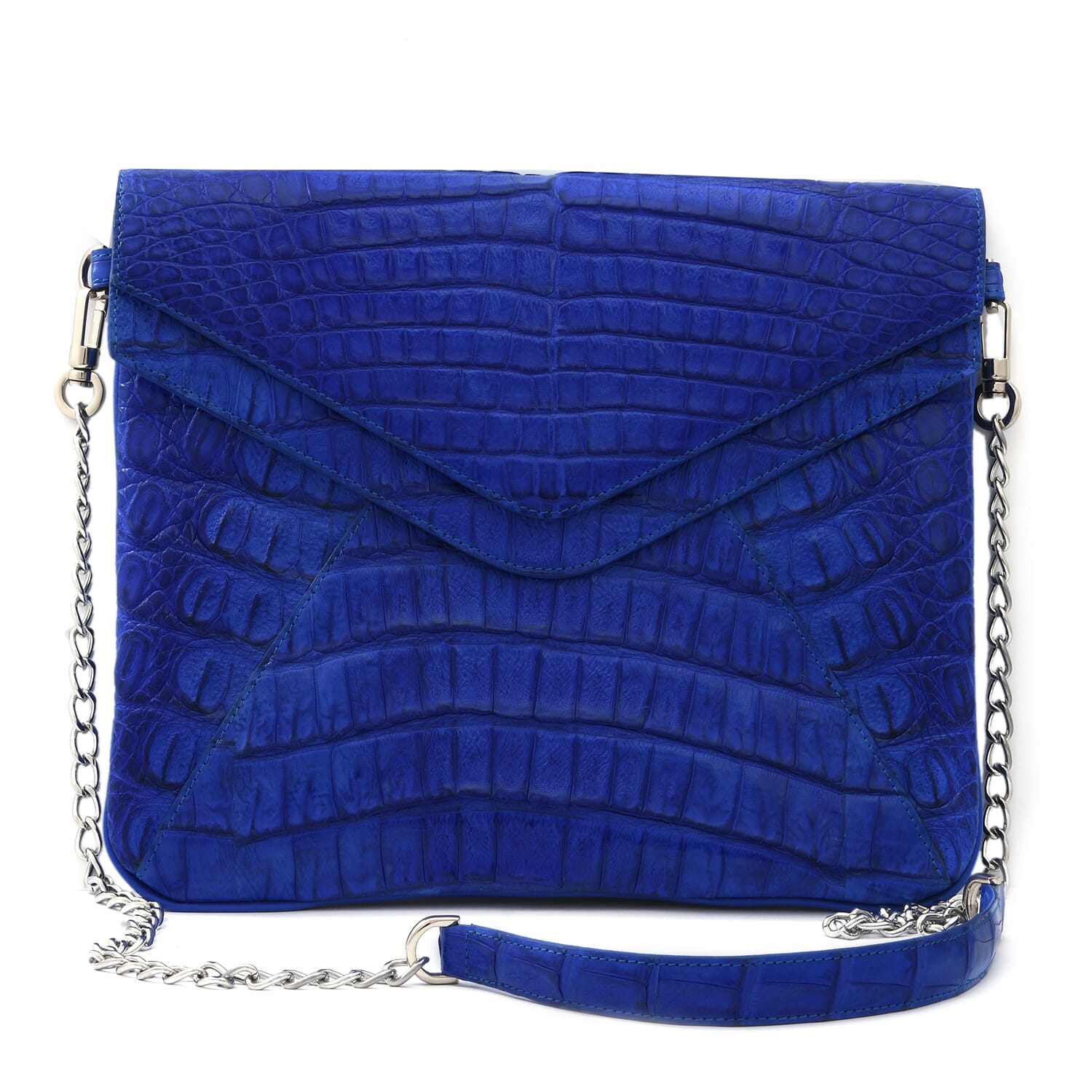 Royal blue leather online purse