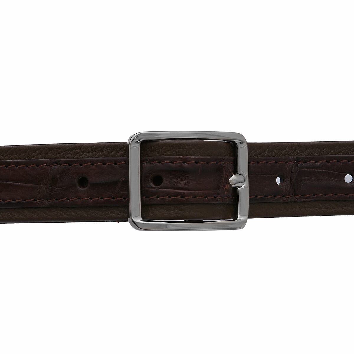 RIVER Brand Closeout, Organic Caiman Crocodile Kango Brown Shoulder Bag image number 3