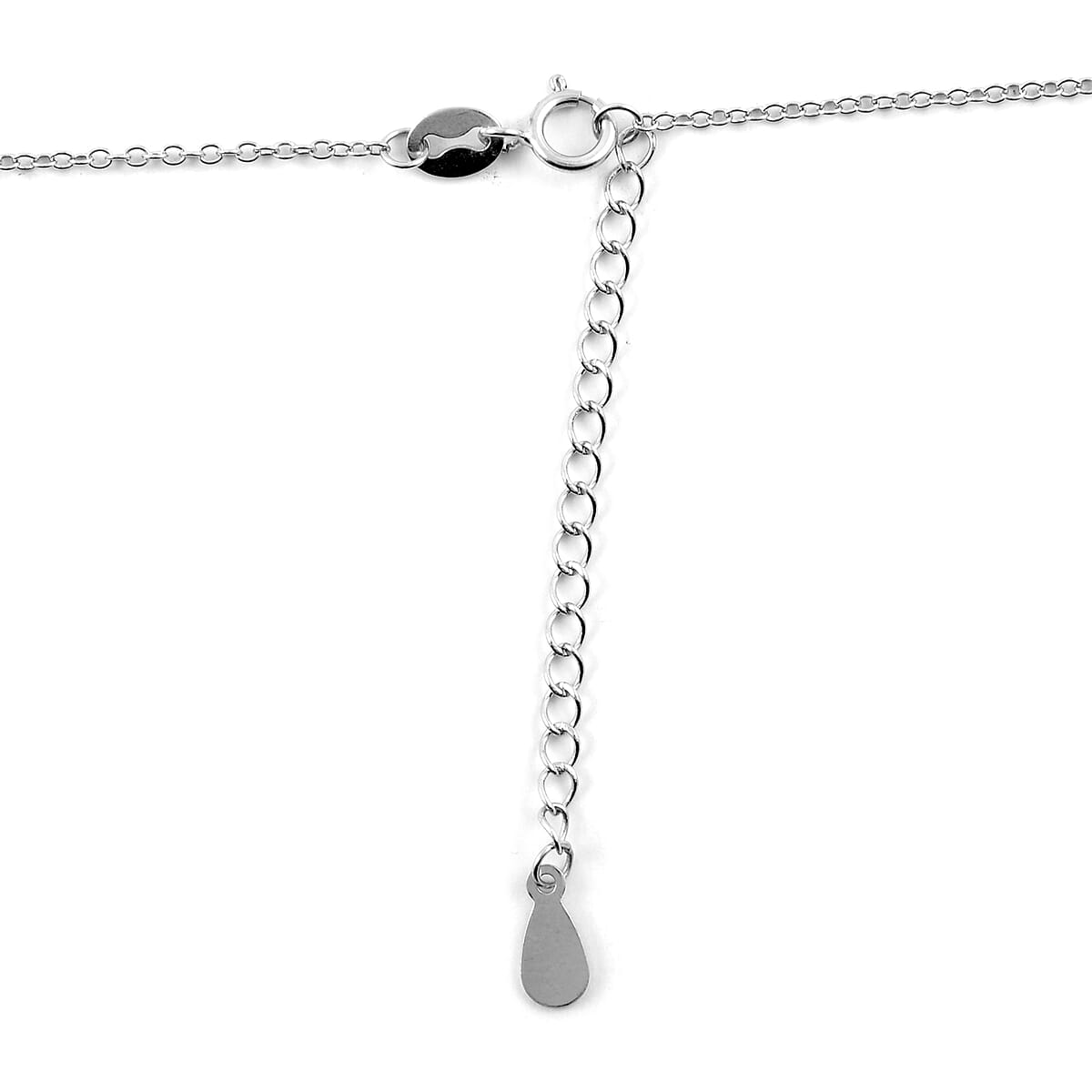 AAA Kagem Emerald, White Zircon Four Leaf Clover Pendant Necklace (18 Inches) in Rhodium Over Sterling Silver 2.00 ctw image number 3