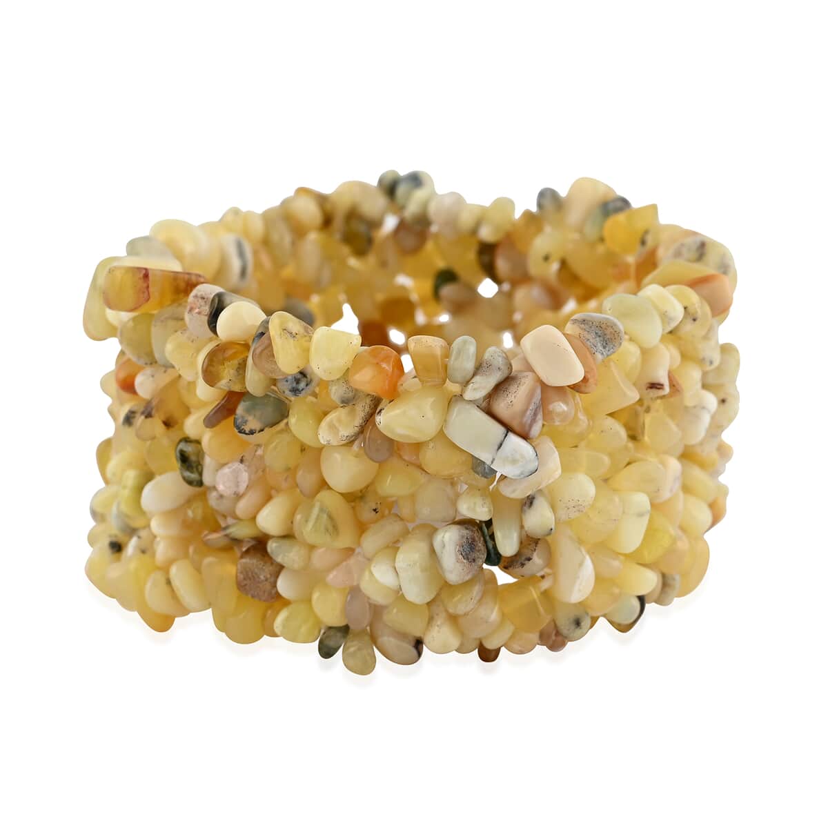 Yellow Opal Beaded Stretch Bracelet 275.00 ctw image number 0
