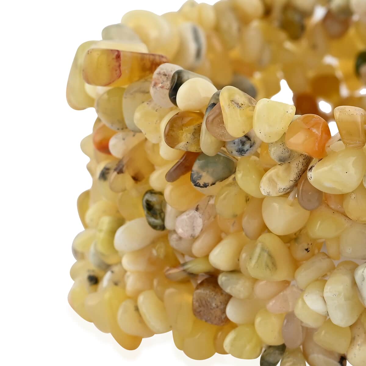 Yellow Opal Beaded Stretch Bracelet 275.00 ctw image number 2