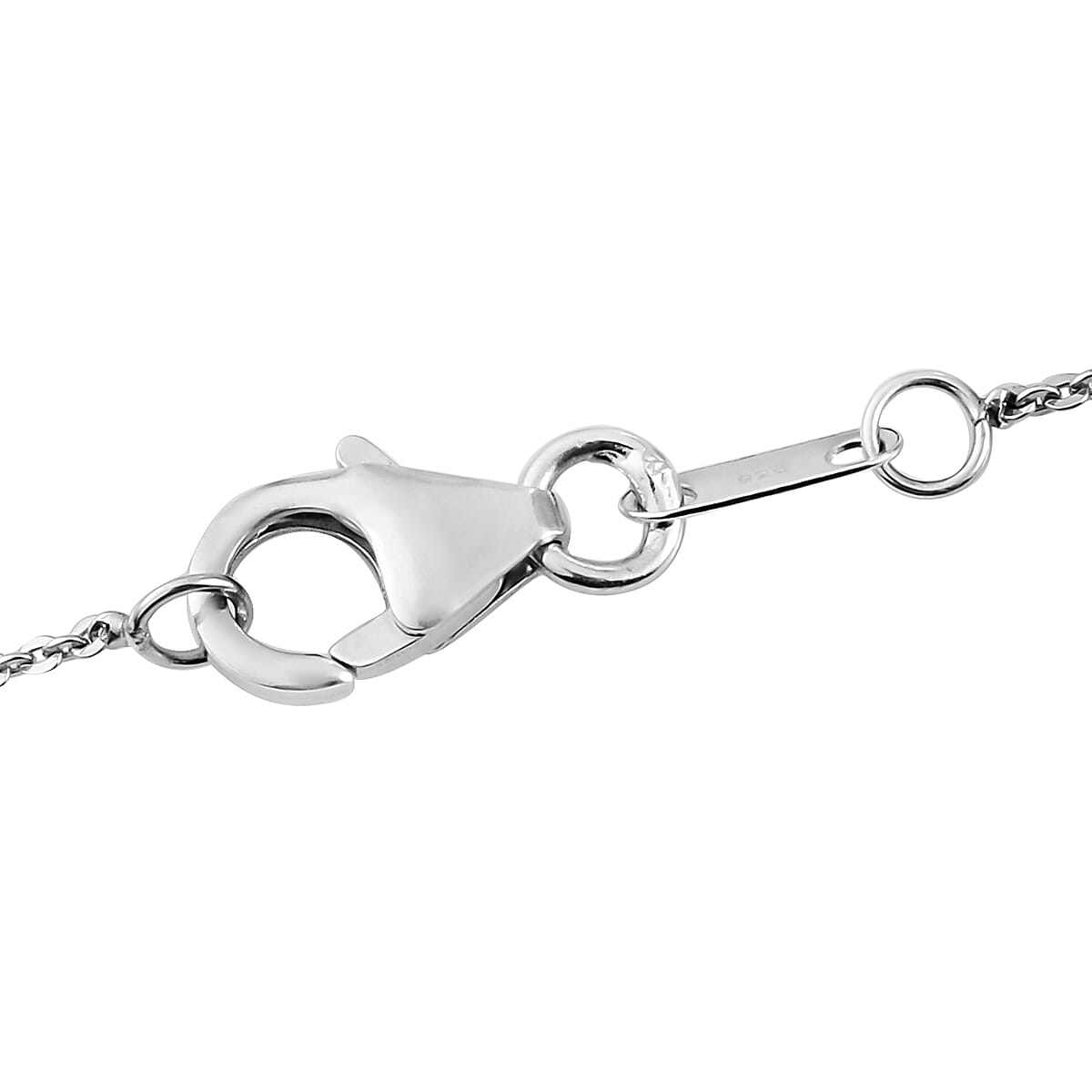 Multi Gemstone Leo Constellation Stars Necklace 20 Inches in Platinum Over Sterling Silver 0.50 ctw image number 4