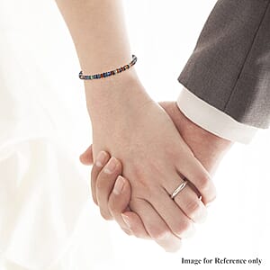 Himalayan Kyanite Beaded Bracelet in Platinum Over Sterling Silver (7.25 In) 27.00 ctw