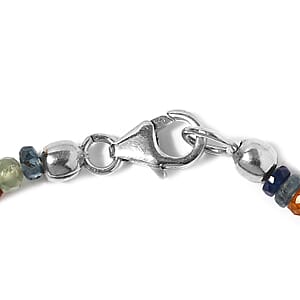 Himalayan Kyanite Beaded Bracelet in Platinum Over Sterling Silver (7.25 In) 27.00 ctw