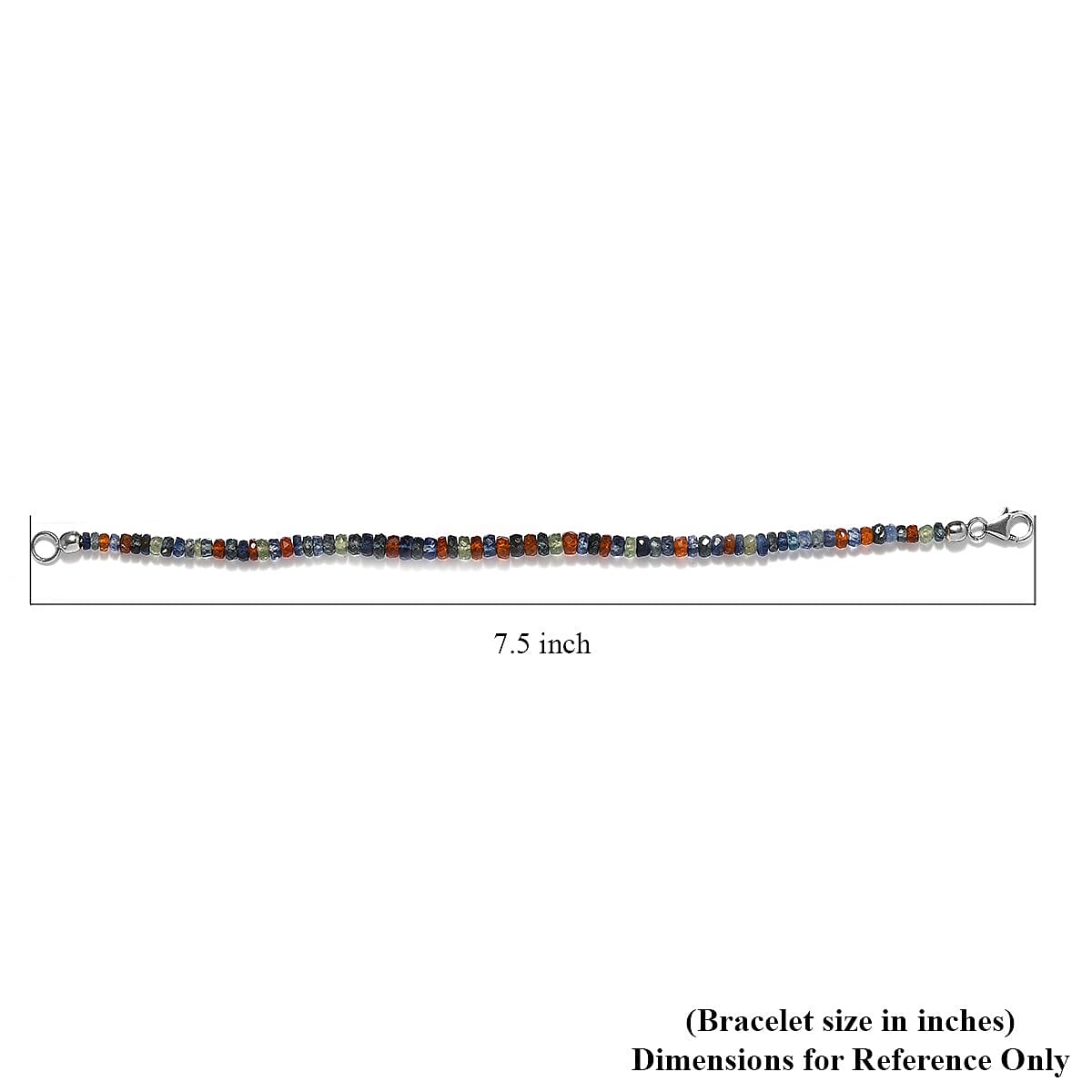 Himalayan Kyanite Beaded Bracelet in Platinum Over Sterling Silver (7.25 In) 27.00 ctw image number 4