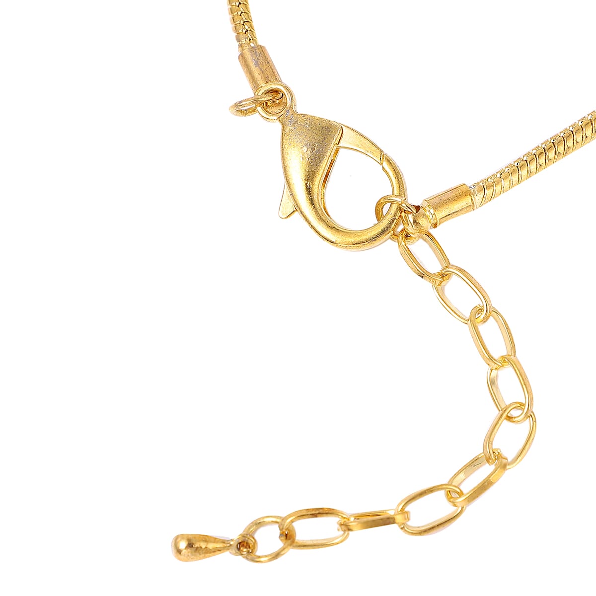 Strada Blue and White Crystal Japanese Movement Charm Bracelet Watch in Goldtone (up to 10.5 inches) image number 5