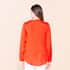 Tamsy Orange 100% Shenton Long Sleeve V-neck Top - L image number 4