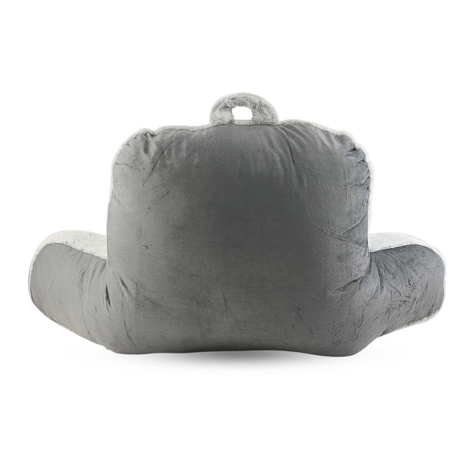 MASON STUDIO Grey Faux Fur Bedrest Pillow