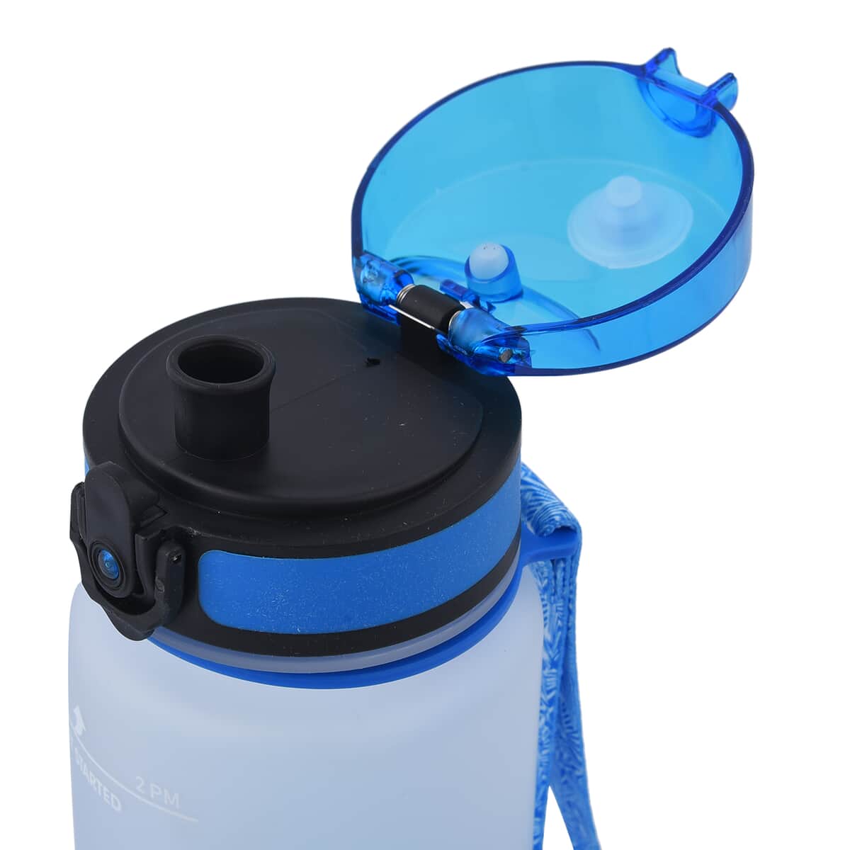 Blue Gradient Sport Water Bottle with Strap (1000 ml) image number 6