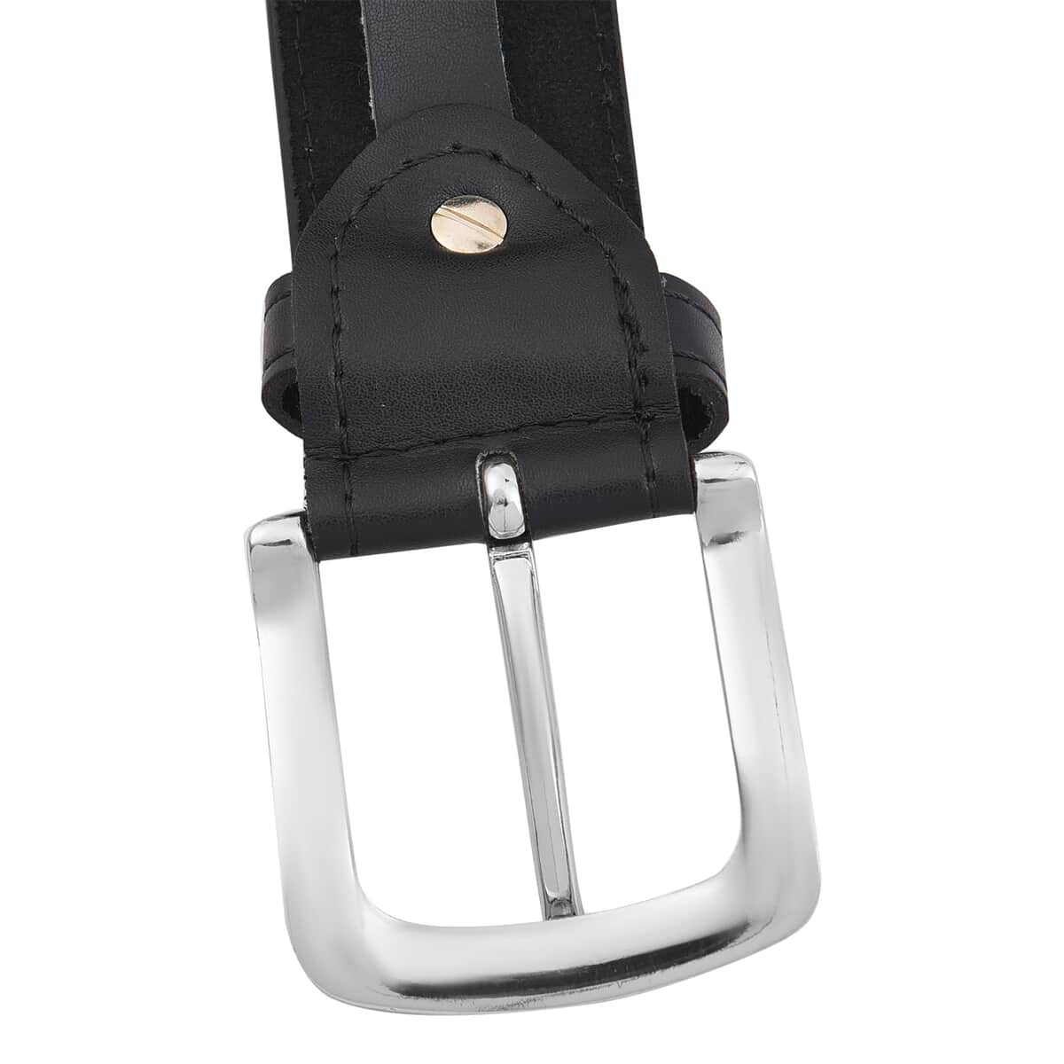 2-in-1 Black Wallet Faux Leather Belt with Hidden Zipper Pocket - L image number 6