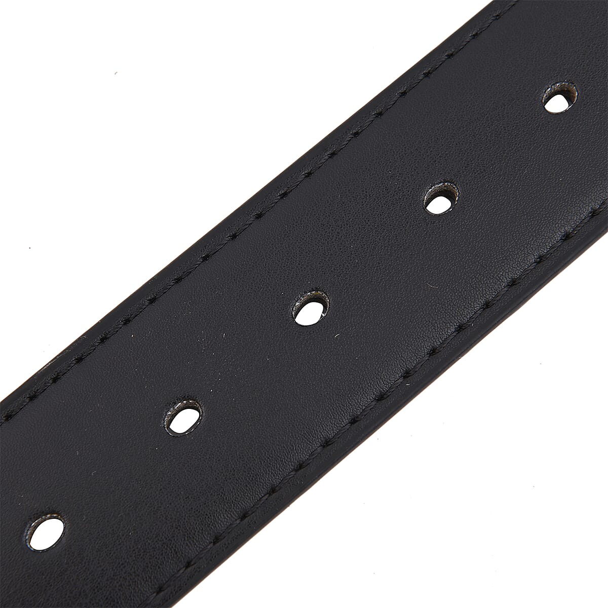 2-in-1 Black Wallet Faux Leather Belt with Hidden Zipper Pocket - M image number 1