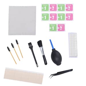 Cleaning Kit with Accessories (3 Gunk Remover, 1 Microfiber Cleaning Cloth, 100 Cleaning Swabs, 5 Cleaning Wipes, Brushes, Air Blower, and Tweezers)