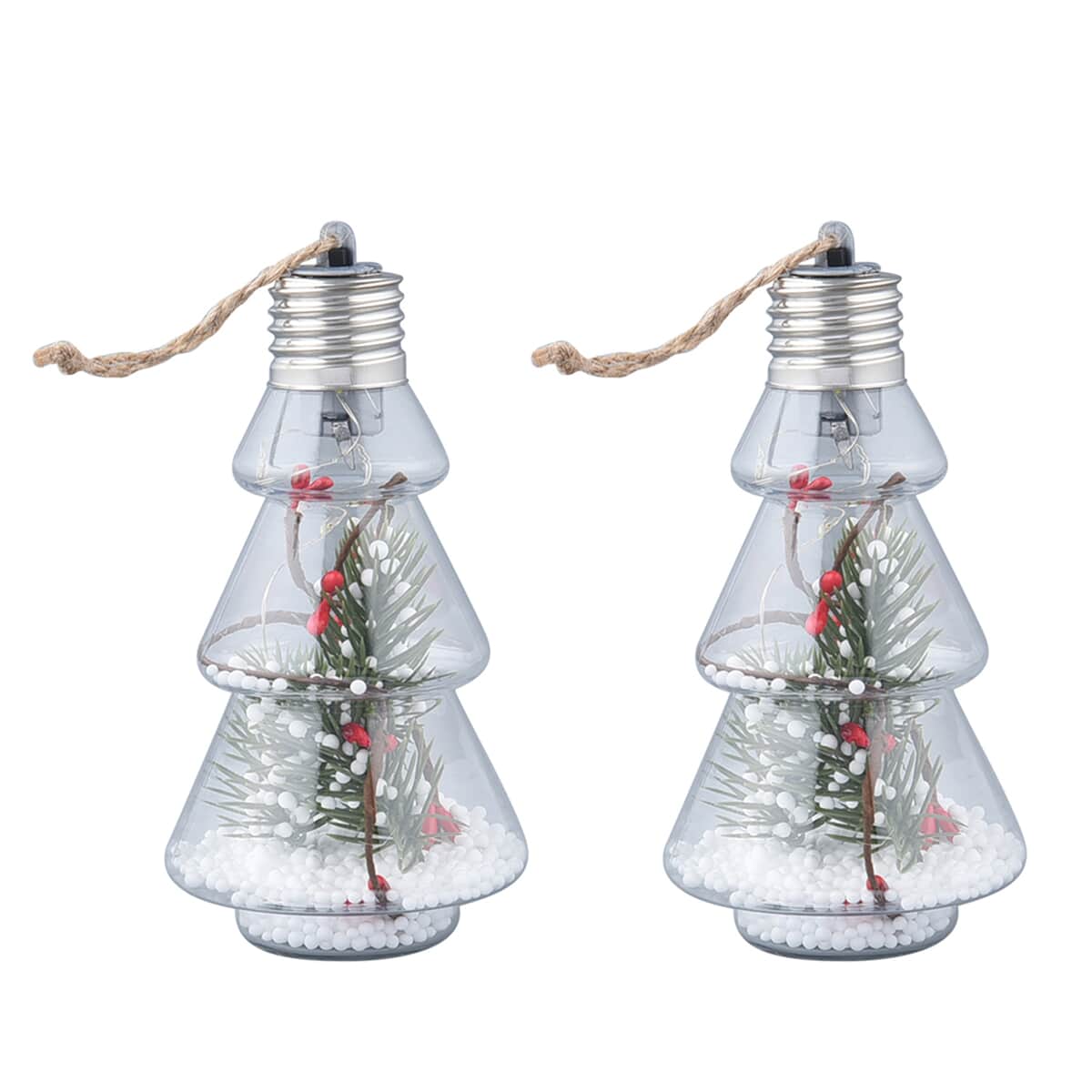 Set of 2 Christmas Tree Shaped LED Light (3LR44 Battery Included) image number 0