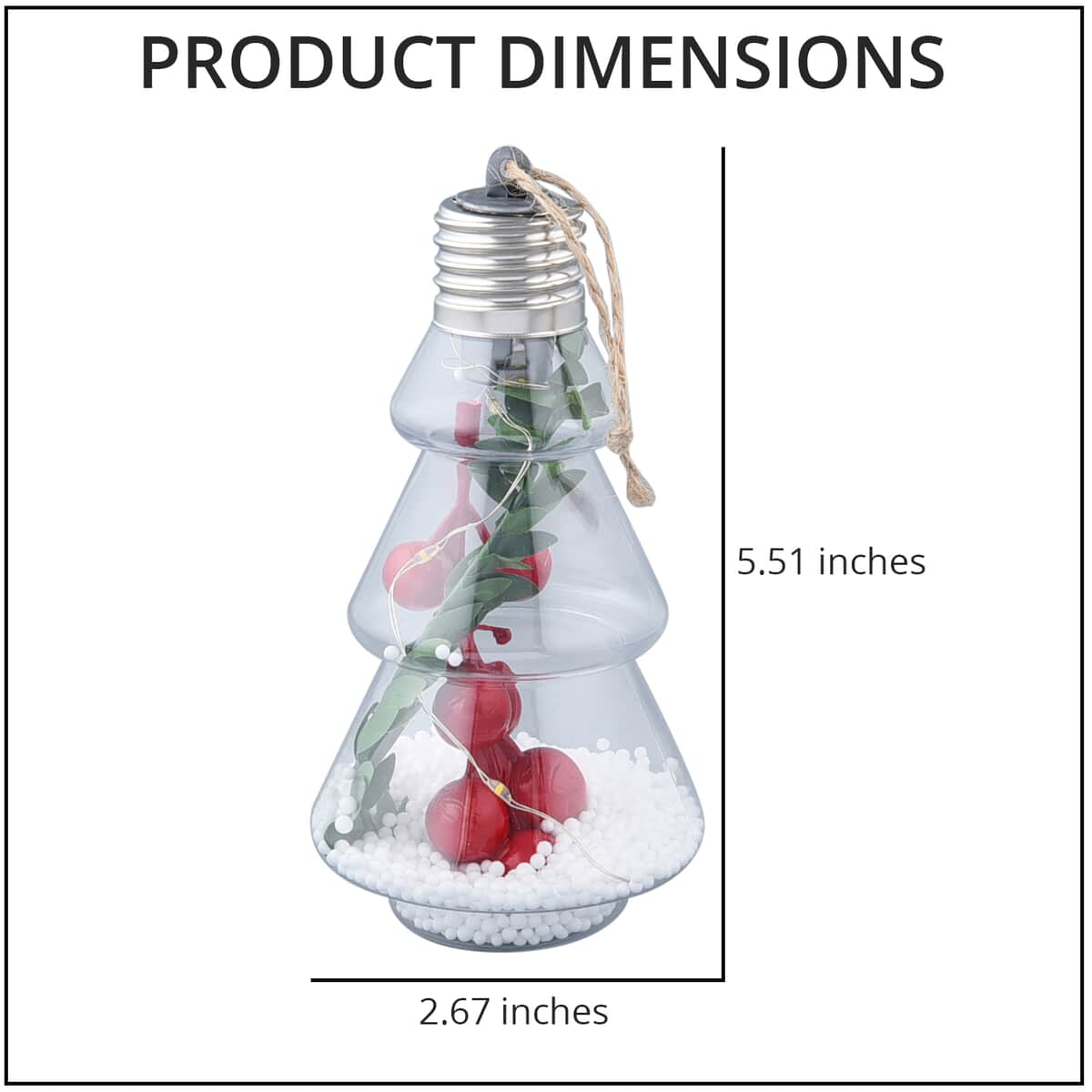 Set of 2 Christmas Tree Shaped LED Light (3LR44 Battery Included) image number 3