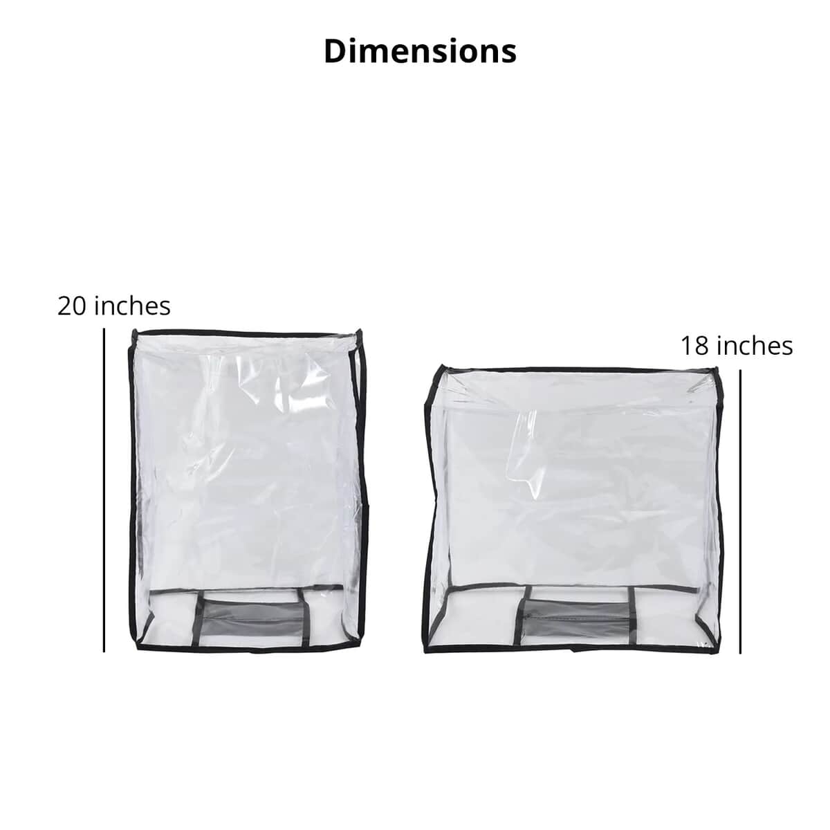 Set of 2 Transparent Waterproof Luggage Cover (18"+20") image number 2