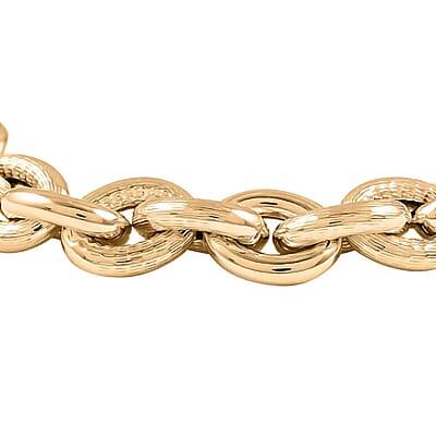 Ottoman Treasure 10K Yellow Gold Curb Bracelet, Oversized Curb Bracelet, Gold Bracelet, Gold Gift (7.50 In) 11.5 Grams