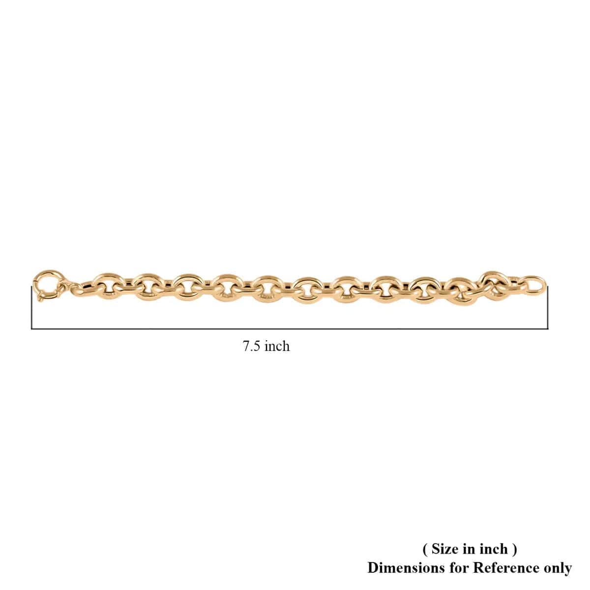 Ottoman Treasure 10K Yellow Gold Curb Bracelet, Oversized Curb Bracelet, Gold Bracelet, Gold Gift (7.50 In) 11.5 Grams image number 5