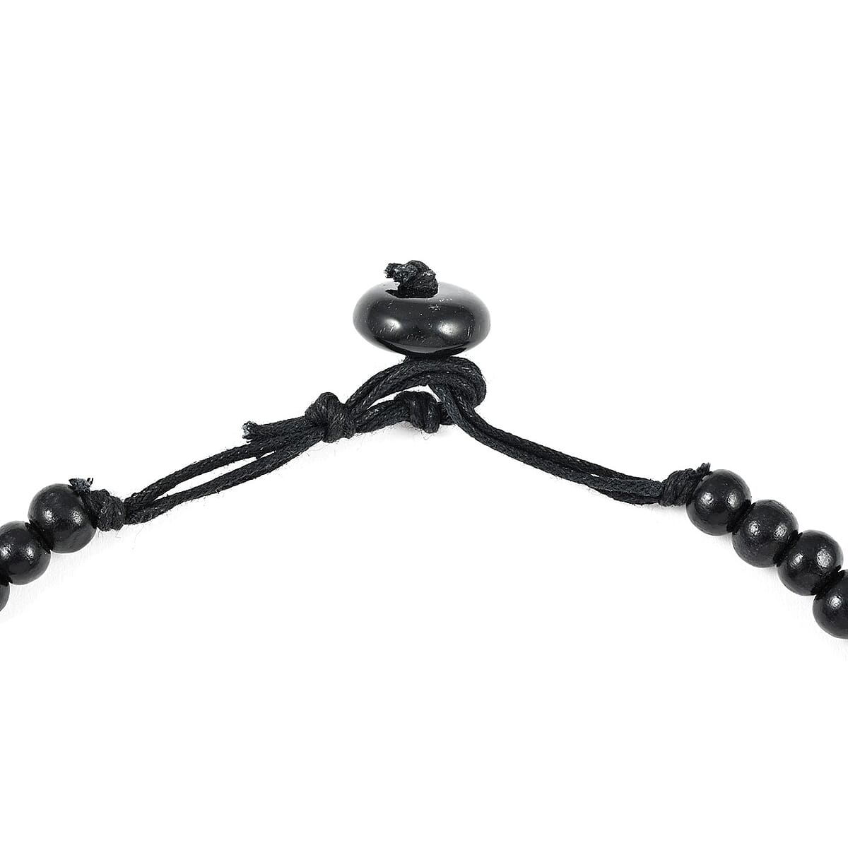 Dark Brown Genuine Buffalo Horn, Wooden Beaded and Necklace 20 Inches in Goldtone image number 3