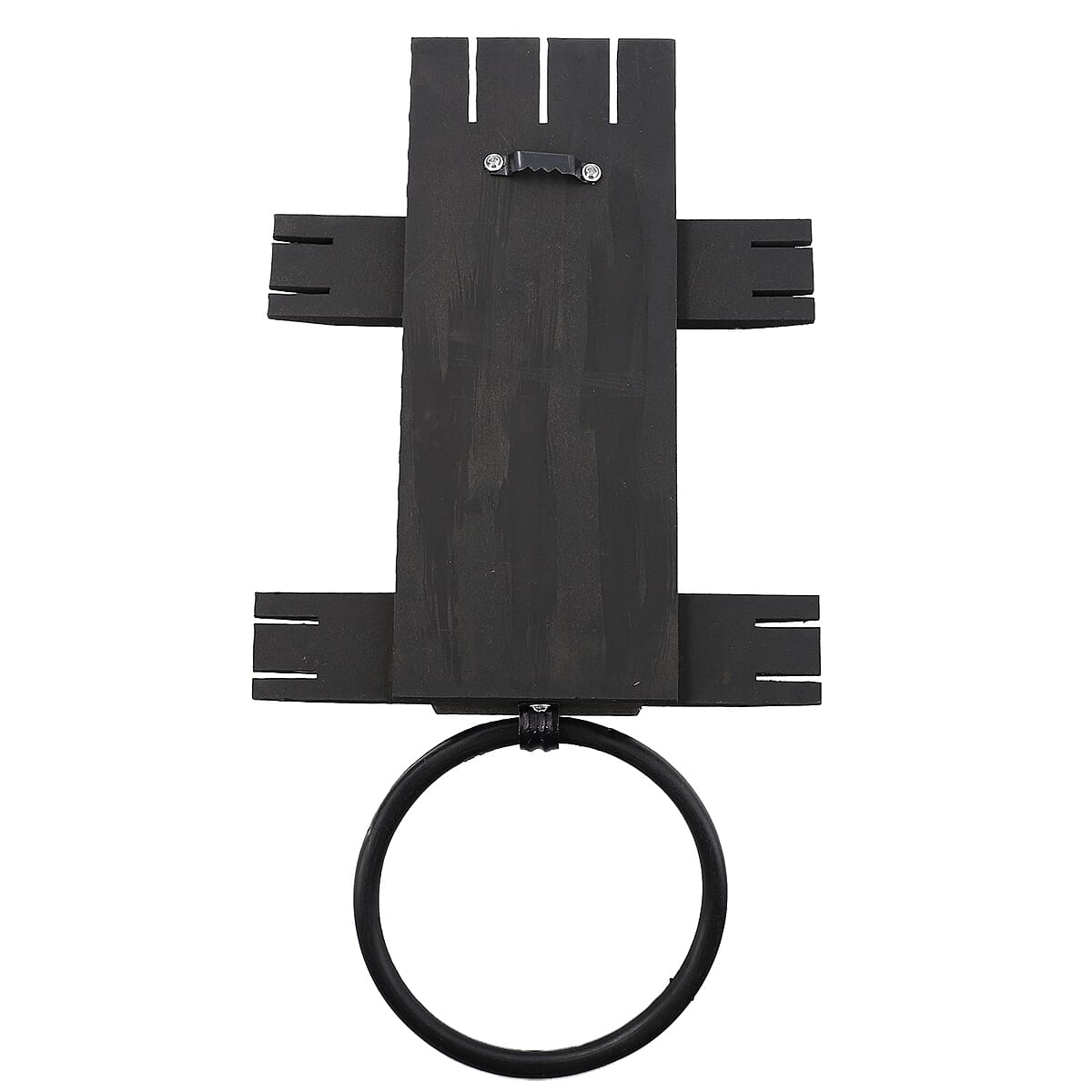 Black Wooden Hand Painted Traditional Warli Art (Napkin Holder, Toothbrush Holder with Hardware) image number 1