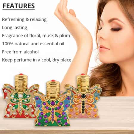 Japara Egyptian Collection Perfume Gift Set in Butterfly Shaped Fancy bottles (2.5 ml) image number 2