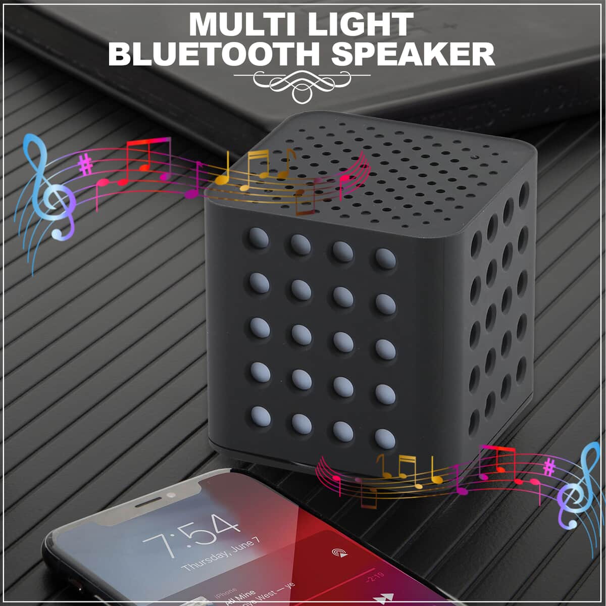 AQCUBE- Aquarius Multi Light Bluetooth Speaker image number 1