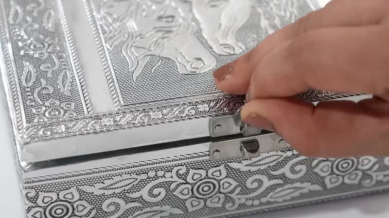 Set of 2 Aluminium Oxidized Horse Embossed Storage Box (7'x5')