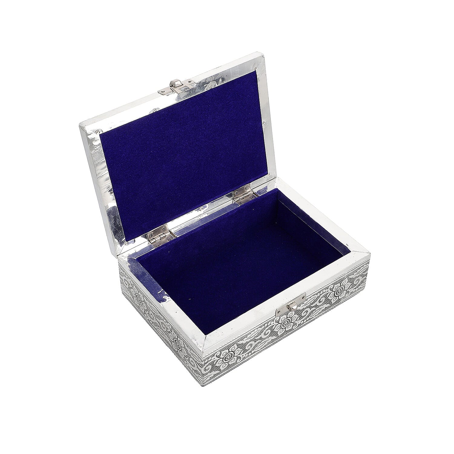 Set of 2 Aluminium Oxidized Horse Embossed Jewellery Box