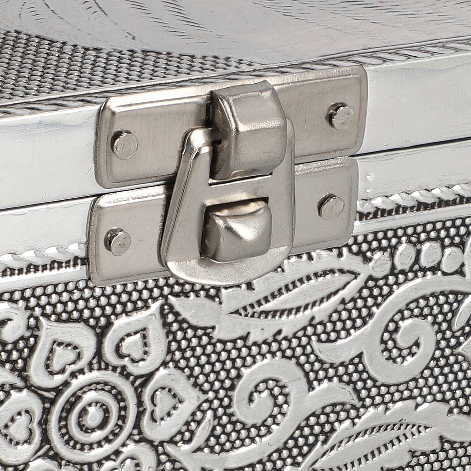 Set of 2 Aluminium Oxidized Horse Embossed Jewellery Box