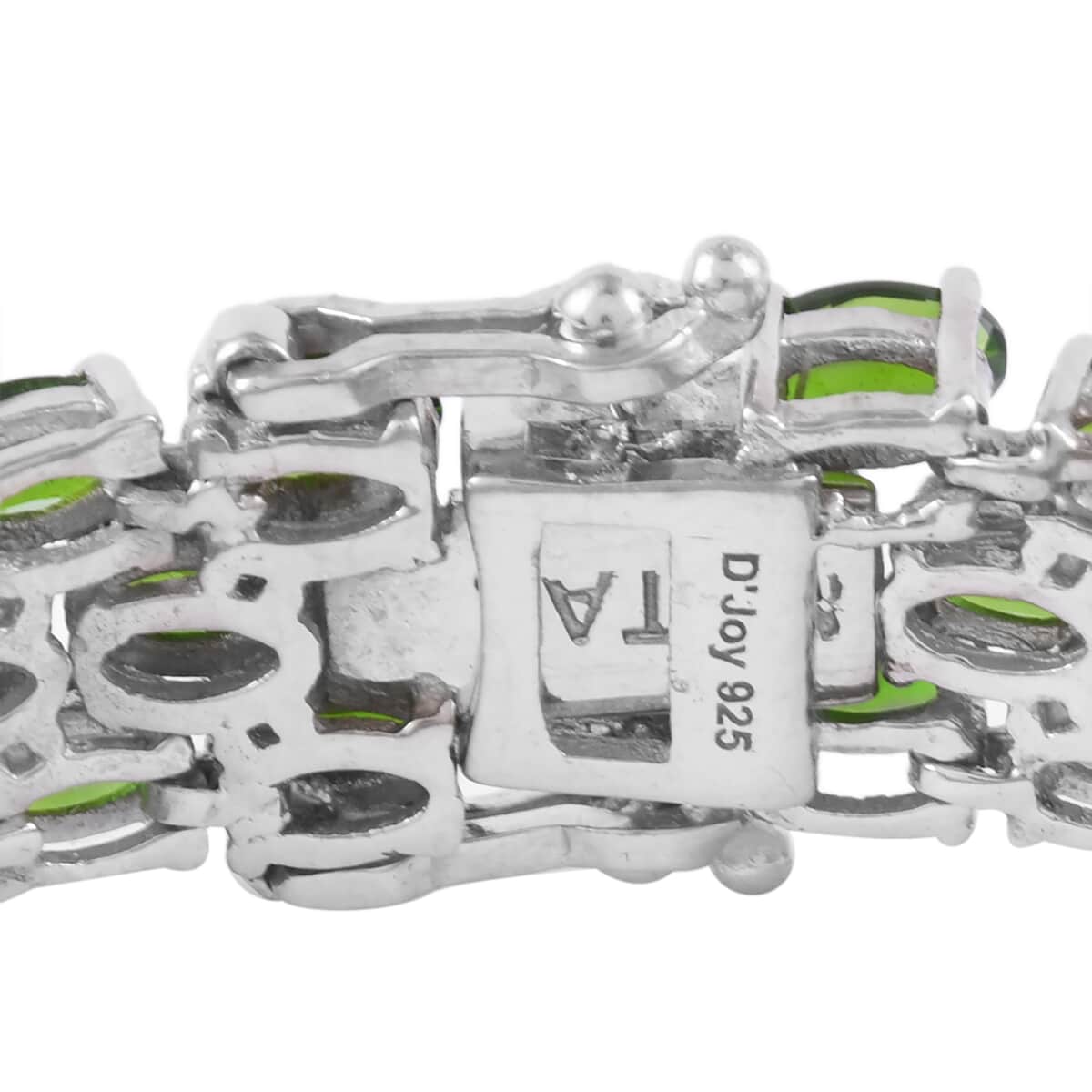 Natural Chrome Diopside Three Row Bracelet in Platinum Over Sterling Silver (7.25 In) 24.20 Grams 24.50 ctw image number 2