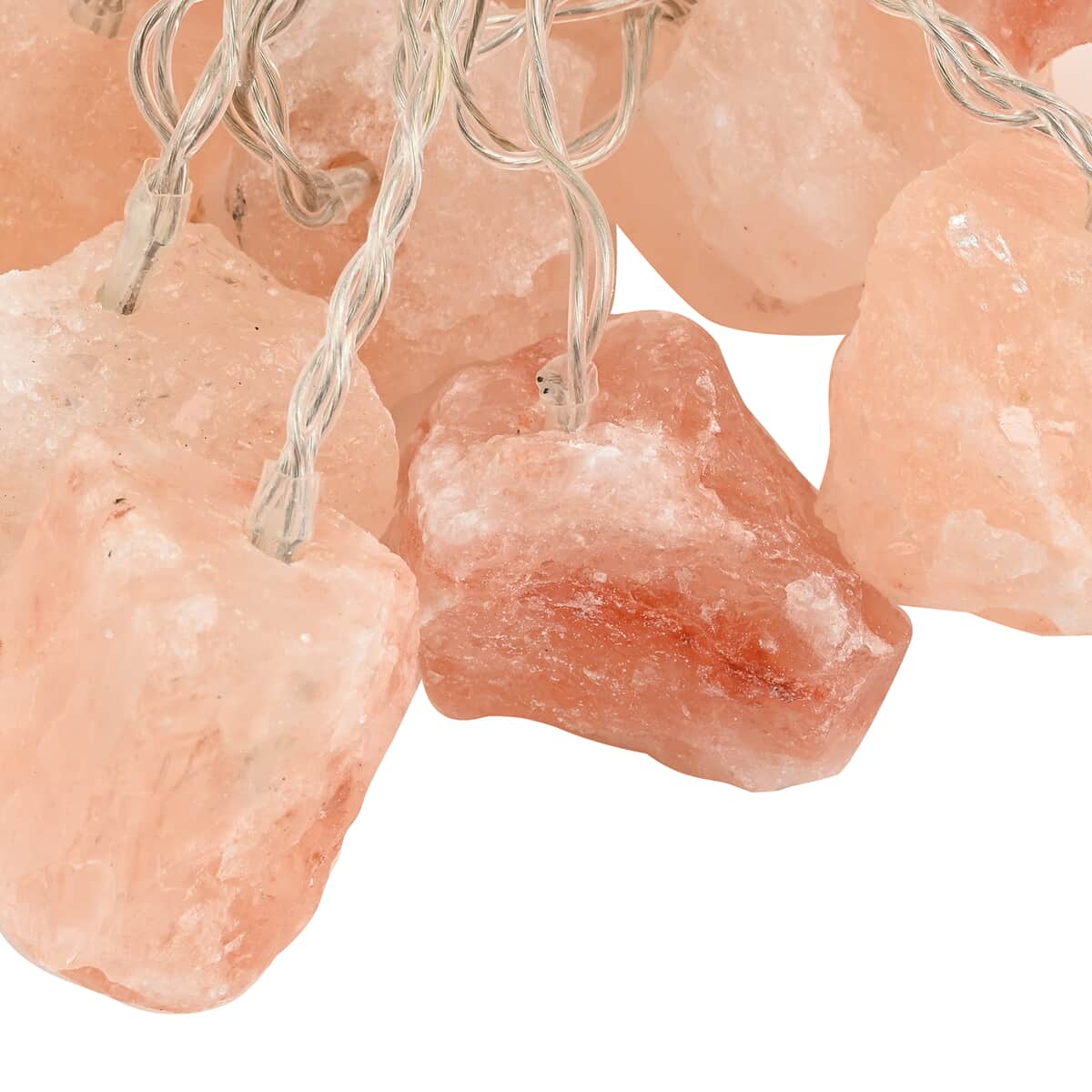 Set of 2 Himalayan Salt Strings 12 LED Light with Natural Salt Chunks image number 3