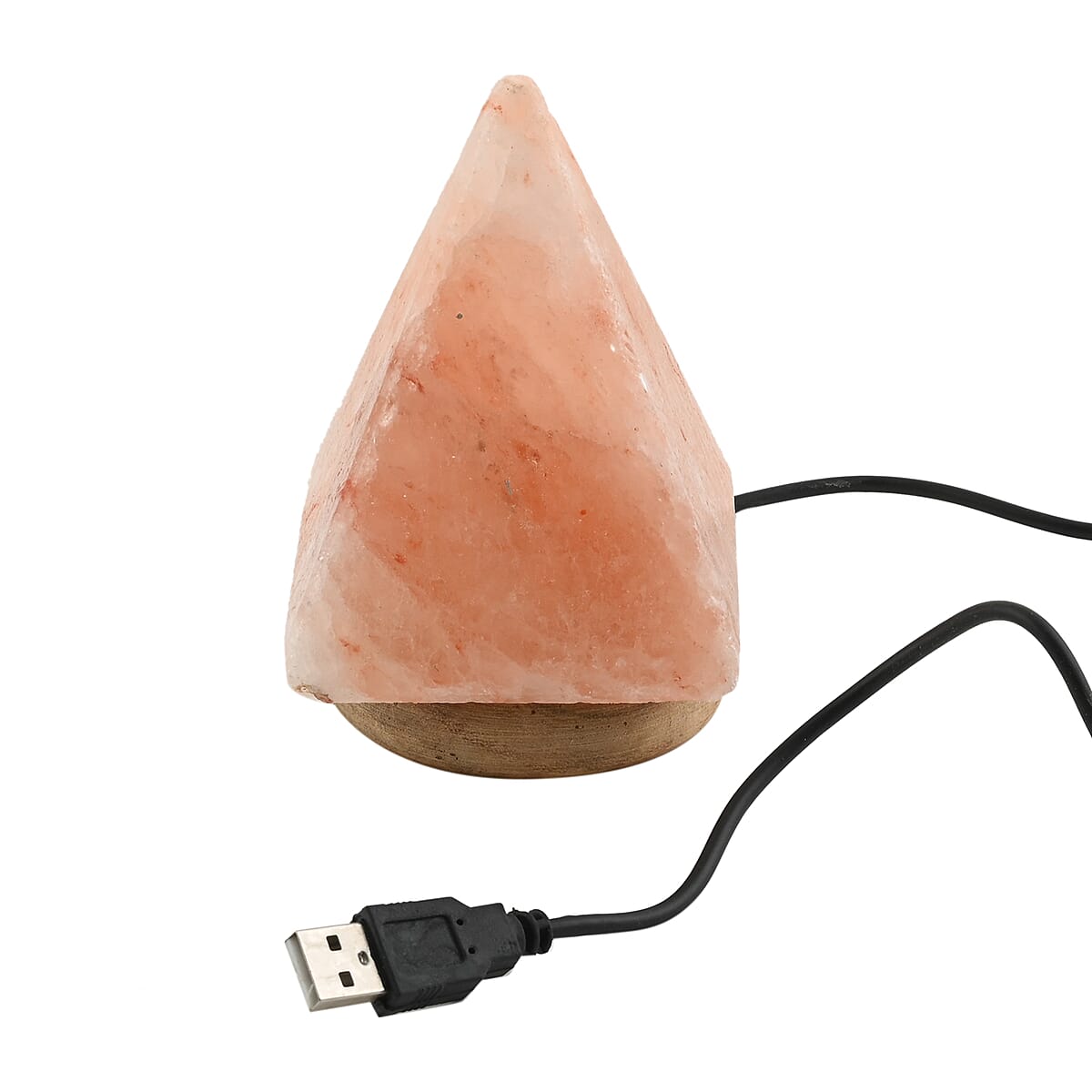 Himalayan Salt Pyramid Shape USB Lamps (3x3x5) image number 4