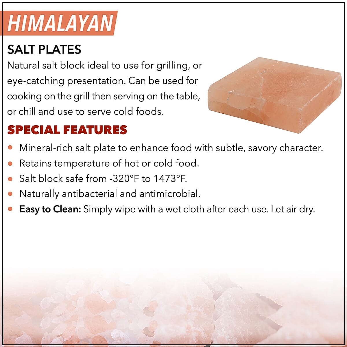 Himalayan Salt Square Plate- 5.9 KG image number 2
