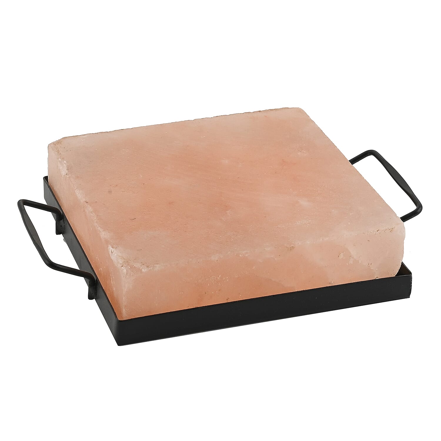 Himalayan Salt Square Shape Plate with Metal Holder - 5.9 KG